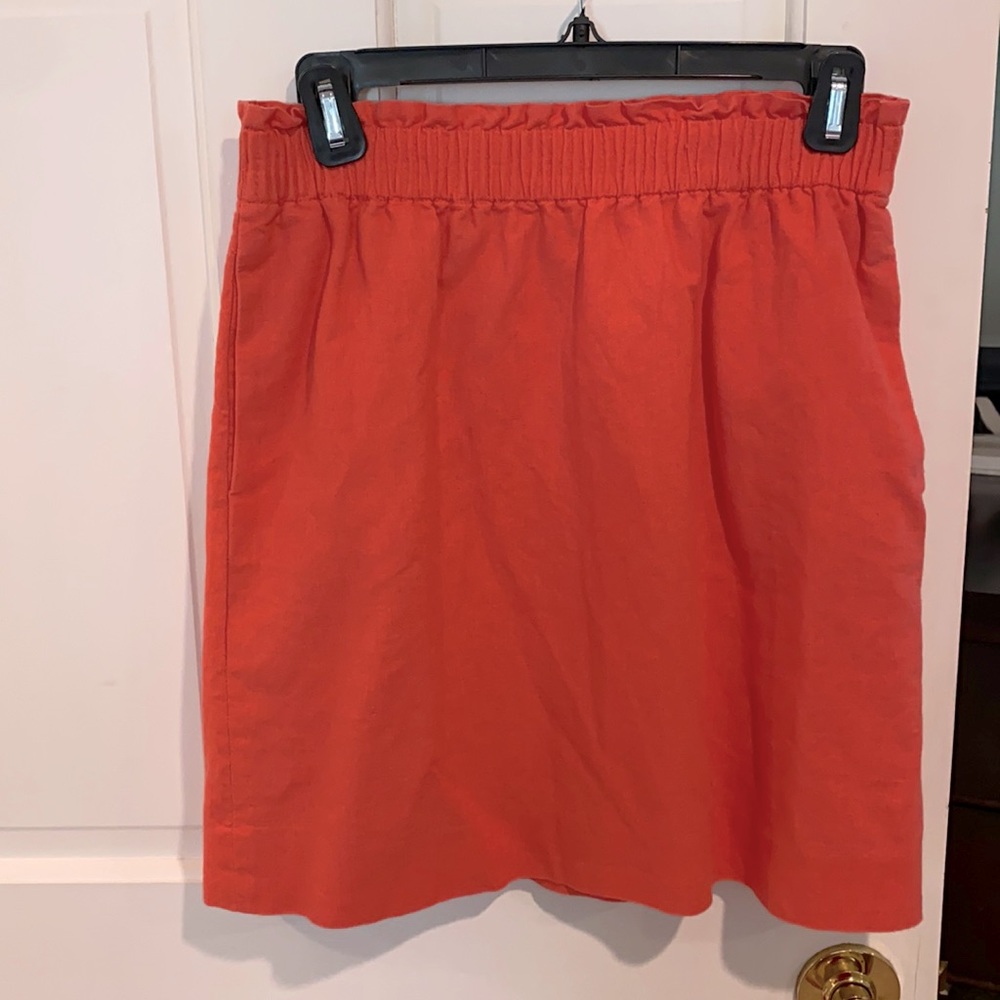Salmon cinchwaist JCrew skirt